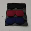 LKY DIGITAL Sleep Mask for Side Sleeper 3 Pack, Blackout 3D Eye Mask for Sleeping, Night Blindfold for Men Women (Black & Blue & Red)