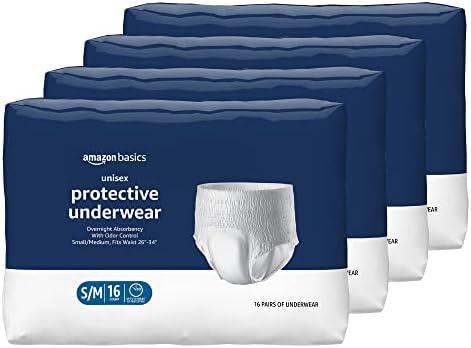 Amazon Basics Unisex Protective Underwear, Overnight Absorbency,XXL,Pack Of 3,42 Count