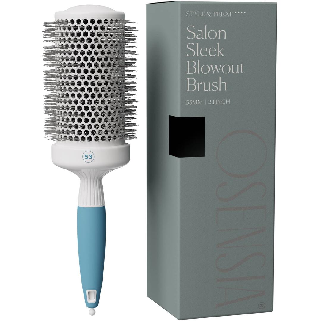 Professional Round Brush for Blow Drying  Large Ceramic Ion Thermal Barrel Brush for Sleek, Precise Heat Styling and Maximum Volume  Lightweight Hair Brush for Smooth, Manageable Hair (2 Inch) (Not Electrical)