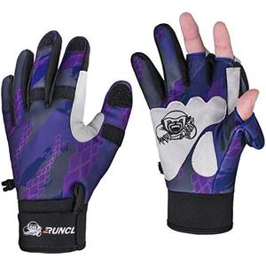 RUNCL Fishing Gloves Winter Warm RAGUEL, Touchscreen Outdoor Fishing Gloves, Neoprene 3 Cut Fingers Cycling Gloves, Convertible Windproof for Men Women Ice Fishing Photography Kayaking Size XXL