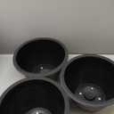 Large-Planter-Indoor-Outdoor Plant Pots, 12 inch 3 Pack Plastic Flower Pots with Saucer and Drainage Holes, Retro Antique Imitation Decorative Garden Containers Sets for Houseplant (White)