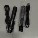 WORKPRO Rechargeable Pen Light, Mini Flashlight, 2 Pack Ultra-Compact EDC Flashlight, Pocket Flashlight with Clip, Memory Function and 2 x USB C Cable Included, Black