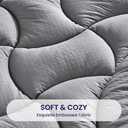 SLEEP ZONE Waterproof Twin XL Mattress Pad, Soft Mattress Topper, Fitted Mattress Protector Cover with Elastic Deep Pocket 8-21"(Gray, 39x80)