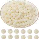 200Pcs Imitation Pearl Berry Beads 12mm White Round Loose Beads Round Spacer Beads Craft Beads Charms with Hole Craft Supplies for Home Decoration Bracelets Necklaces Jewelry Making