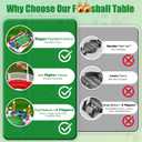 Mini Foosball Table Soccer Board Games for Kids Adults Indoor Table Games with Dual Flipper Controls High Fences Pinball Machine Soccer Toy Birthday for Boys Age 6 7 8-12