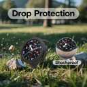 Watch Screen Protector for Amazfit T-Rex 3 Pro 48mm，with Auto-alignment Installation Frame, Tempered Glass Film Anti-Scratch High Definition Full Coverage and Silicone Case Cover (black)
