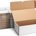 ZBEIVAN 12x6x4 White Shipping Boxes Set of 25, Corrugated Cardboard Mailer Boxes for Packaging Small Business Mailing Gifts