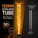 4FT Sensory Bubble Lamp, 9 Floating Fish, 16 Color LED