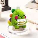 GOSSBY Handmade Positive Dinosaur Crochet - Inspirational Gift for Women - Sometimes You Forget You're Roarsome - Christmas, Birthday, Appreciation Thank You Gift for Coworker, Sister, Friend, Teacher