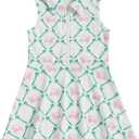 Toddler Baby Girl Baseball Outfit Girls Lapel Collar A Line Dress Spring Summer Sleeveless Tank Dresses Clothes (5-6 Years)