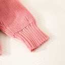 PATPAT Baby Girls Boys Newborn Sweater Crewneck Pull Over Knit Solid Long Sleeve Fall Winter Clothes (3T, Pink)