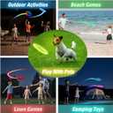 HYES 2 Pack Light up Flying Discs for Kids, Rechargeable Disc with 45 LEDs, 14 Lighting Modes(10")&Built-in Battery Disc(7.8"), Glow in The Dark Ring for Beach/Camping/Outdoor Sport