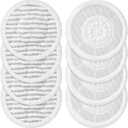 8 Pack Steam Mop Pads Compatible with Shark S8201 S8001 S7001 S7201 S7005 S7000 Series, S7000AMZ S7001TGT– Microfiber Replacement Scrub Pad, All-in-One Reusable Cleaning Refills for Hard Floor