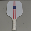 Limited Edition - American Flag Pickleball Paddle - Carbon Fiber/Honeycomb Core - Ribbed Non Slip Cushion Grip - Single Paddle - USA Pickle Ball Paddle- Olympic Style American Paddle