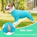 Etdane Recovery Suit for Dogs Surgery Suit Female Spay Dog Surgical Recovery Suit Male Dog Onesie for Surgery Female Anti Licking Wounds Dog Shedding Suit Blue/XS