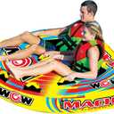 WOW Sports Macho Combo Towable Tubes for Boating, Accessories for Tubing, Water Tube for Boats - Double Seater 2 Person 340 lbs Capacity