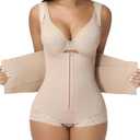 SHAPSHE 3 in 1 Detachable Hook Fajas Colombianas Moldeadoras Faja Postpartum Body Shaper Compression Garment Shapewear (X-Small, Tan)
