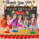 Teacher Appreciation Week Decorations Set, Thank You Teachers Staff Background, Thank You for All You Do Banner, School Classroom Decorations Hanging Swirl, Honeycomb Centerpieces, Paper Eyeglasses