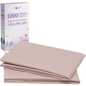 California Design Den Standard/Queen Pillow Cases Set of 2 - Ultra Luxury 1000 Thread Count, Soft and Smooth Sateen Weave, 100% Cotton Standard Pillowcases, Cool, Thick and Durable - Sepia Rose