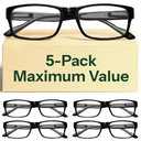 Gaoye Professional Reading Glasses for All Day - Computer Readers with Blue Light Protection - Value Pack 1.0 x