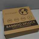 Earths Dreams Bamboo Kitchen Drawer Organizer  Resealable Food Storage Bag Holder for Gallon, Quart, Sandwich & Snack Sizes  Eco-Friendly Baggie Organizer for Plastic Storage Bags