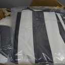 72''x 21''x 3'' Outdoor Chaise Lounge Cushions for Pool,Black Stripe,2Pcs