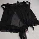 Avidlove Lingerie for Women Sexy Halter Lace Babydoll Dress Open Front Chemise Boudoir Nighty XS-5XL (XX-Large, A Dark Black)