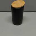 MilkyWay Food Storage Jar Strong Ceramic Storage Canisters with Airtight Seal Bamboo Lid Modern Design Seal Damp-Proof Kitchen Jar for Coffee, Tea, Spice and More (Black(L: 34 oz/1000ml))