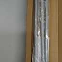 32-48 Inch Silver Curtain Rod Set With Brackets and Decorative Blackout Metal Rods