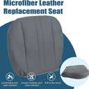 Priprilod Gray Leather Driver and Passenger Bottom & Top Lean Back Replacement Seat Cover Fit for Chevy Express GMC Savana 1500 2500 3500 2003 2004 2005 2006 2007 2008 2009 2010 2011 2012 2013 2014