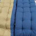 2 Pack Indoor Bench Cushion Patio Waterproof Porch Swing Cushions Tufted Memory Foam Bench Seat Pads Thicken Non Slip for Outdoor Garden Furniture Wicker Loveseat Settee(Blue,48x18 Inch)