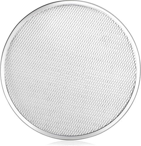 New Star Foodservice Restaurant-Grade Aluminum Pizza Baking Screen, Seamless (14-Inch (Pack of 6))