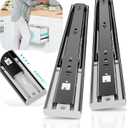 SHUHANG 1 Pair Push to Open Drawer Slides 12 Inch 100 lb Load Capacity Side Mount Press to Release Full Extension Ball Bearing Glides Rails Cabinet Wardrobe Kitchen Dresser