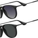 Vintage Round Sunglasses for Women Polarized UV Protection, Trendy Retro Designer Style ST028