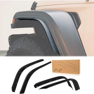 Front & Rear Fender Flares Compatible with 2018-2023 Jeep Wrangler JL & JLU Unlimited & 4XE 2/ 4 Doors, Off-Road Wheel Flares Liner 4 PCS(Not Fit High Clearance Fender Flares)