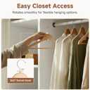 StorageWorks Wooden Hangers 20 Pack, Wood Coat Hangers for Closet, Heavy Duty Clothes Hangers for Suits, Shirts, Pants, Jackets, Natural Wood Color
