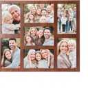 7-Opening Picture Frame Collage for 4x6 Photos – Dark Brown Multi Photo Frame for Wall or Tabletop Display – Rustic Wood Style Family Photo Frame, Home Décor Gallery Frame for Living Room, Bedroom, or Hallway