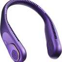SWEETFULL Portable Neck Fan 360 Cooling Bladeless Personal Fan | No Hair Twisting - 4000mAh USB Rechargeable Wearable Fan for Travel, Birthday Gifts for Men, Women, Mom, and Dad (A6 Purple)