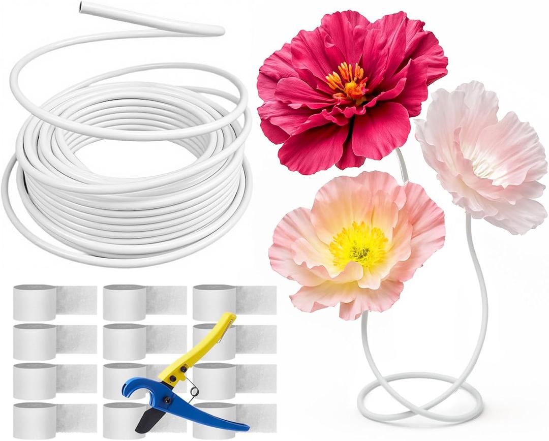 Moxweyeni White 66 ft Flexible PVC Pipe Tubing 16 mm