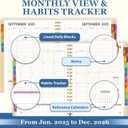 19 Months Planner, 2026 Weekly & Monthly Planner, 8.5"11" Daily Weekly Monthly Calendar Planner, June 2025-Dec 2026 Organizers with Habit Tracker for School & Office, Colored Tabs, Stickers, Pocket, Ruler Bookmark-Beige