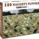 3 x Prank Gift Box, Naughty Puppies Theme Gag Gift Empty Box, Wrap Your Real Present in a Convincing and Funny Fake Gift Box, Hilarious White Elephant Gifts for Golfer, Husband, Dad, Brother and Boyfriend (Style No.3 - 1 Pack)