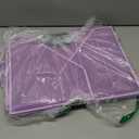 SUPEASY Desk Organizers Metal Desk Magazine File Holder with 5 Vertical Compartments Rack File Organizer for Office Desktop, Home Workspace, Purple (Small)