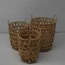 Set Of 3 Baskets For Home 30x13, 28x12, 38x15