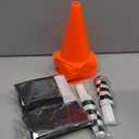 7inch Orange Racing Traffic Cones With Holes on Top,Checkered Flags,Racetrack Floor Runner,Race Car Birthday Party Decorations,Table Centerpiece Supplies 38PCS Set