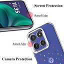 Unov Case Compatible with Motolora Moto Edge 60 Fusion Moto 60 5G Clear with Dino Rainbow Dinosaur Dragon Embossed Pattern Design Soft TPU Shock Absorption Slim Protective Back Cover