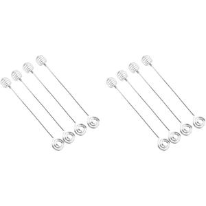 PRETYZOOM 8 Pcs Stainless Steel Honey Dipper Stir Sticks Set for Coffee Tea Bar Honey Spoon Swizzle Stirrers Mini Ladle Cocktail Drink Accessories