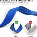 azuza Reflective Dog Collar, Soft Neoprene Padded Pet Collar with ID Tag Ring, Adjustable for Medium Dogs,Royal Blue,M