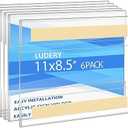 Ludery Acrylic Sign Holder 8.5 x 11 Inches Horizontal,Clear Plastic Wall Wall Frame Poster Paper Holder with Double Sided Tape for Office, Home, Store, Restaurant-No Drilling (6 Pack)