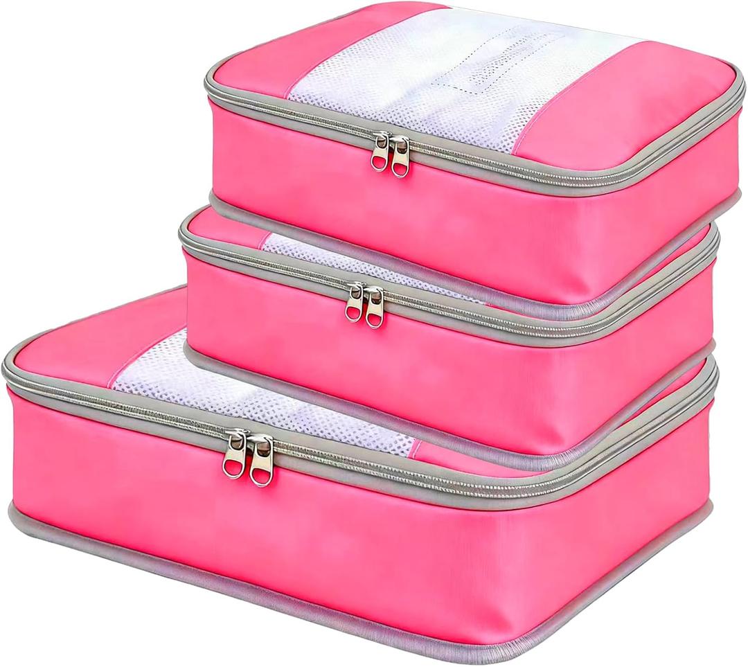 Packing Cubes for 24" Suitcase Travel Luggage Organizers - Travel Organizer Bags Luggage Clothes Accessories Storage Carry on Suitcase Packing Pouches Bag For Men Women Kids 1/2X1PACK+1/4X2PACK