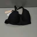 OEAK Womens Deep V Bras Wireless Comfortable Bra Supportive No Underwire Bras Tshirt Push Up Bralettes Plunge Seamless Bra (Small, Black)